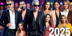 Colaj cu celebrități românești influente în 2025.