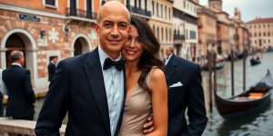 Jeff Bezos și Lauren Sánchez în Veneția