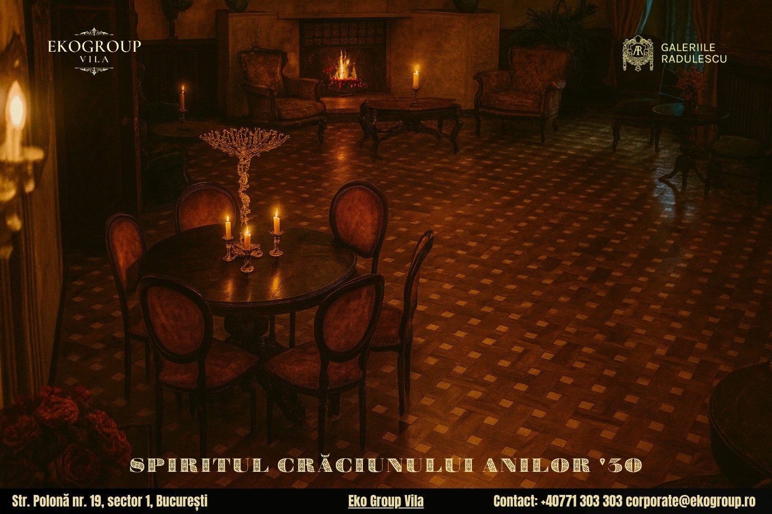 Târg de Crăciun cu iz de epocă: Crăciunul anilor ’30 la Eko Group Vila, o alternativă elegantă